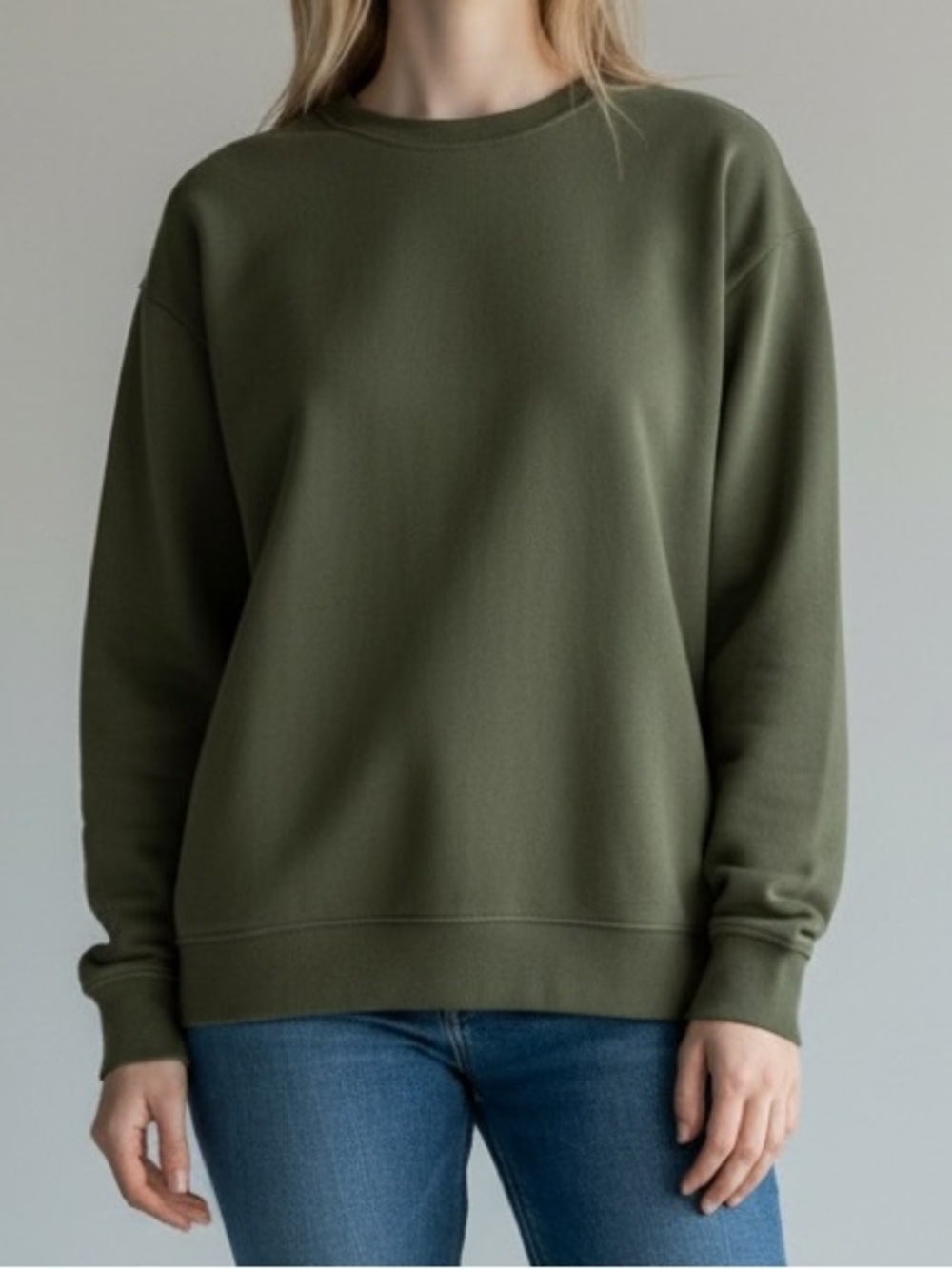 Orvis Pullover Sweatshirt Green Soft Lightweight Lounge Top - Modal Blend